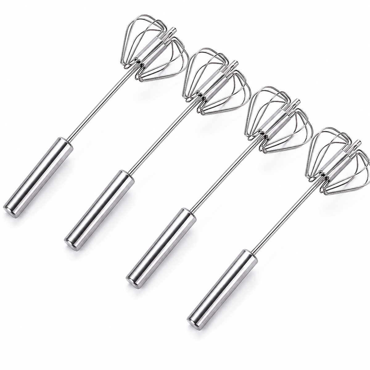 2PCS Stainless Steel Hand-Push Spinning Wire Whisk🍳