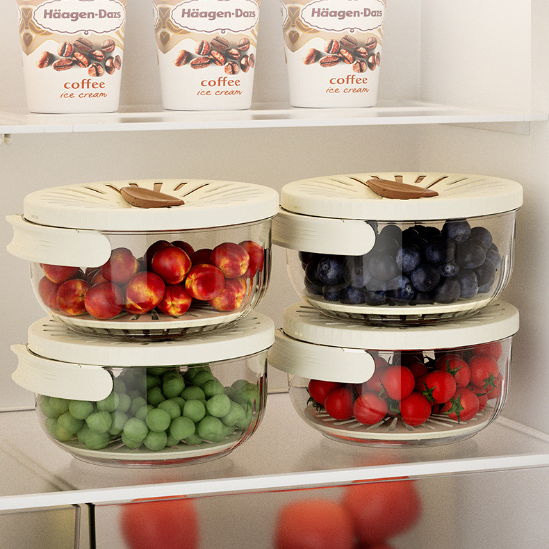 Foldable Quick-Drain Basket with Rotating Lid