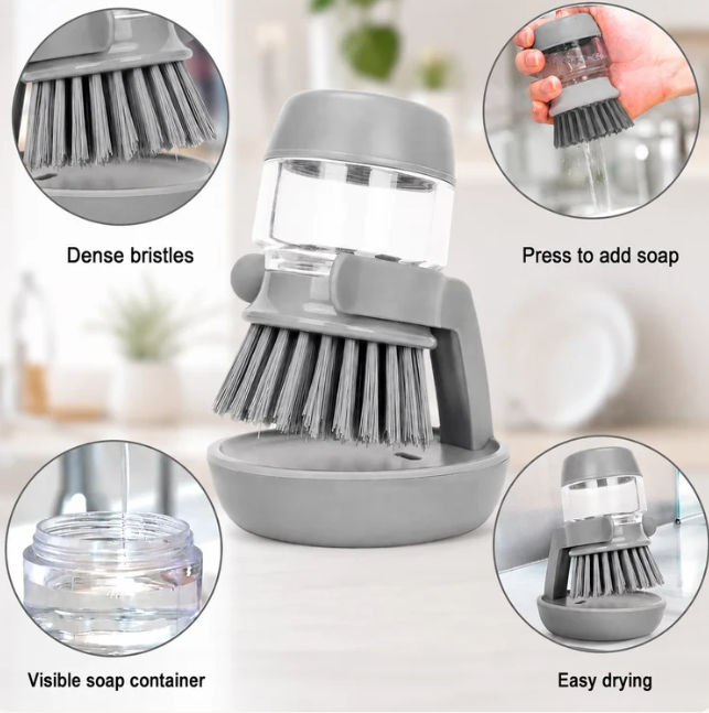 Dish Brush With Soap Dispenser