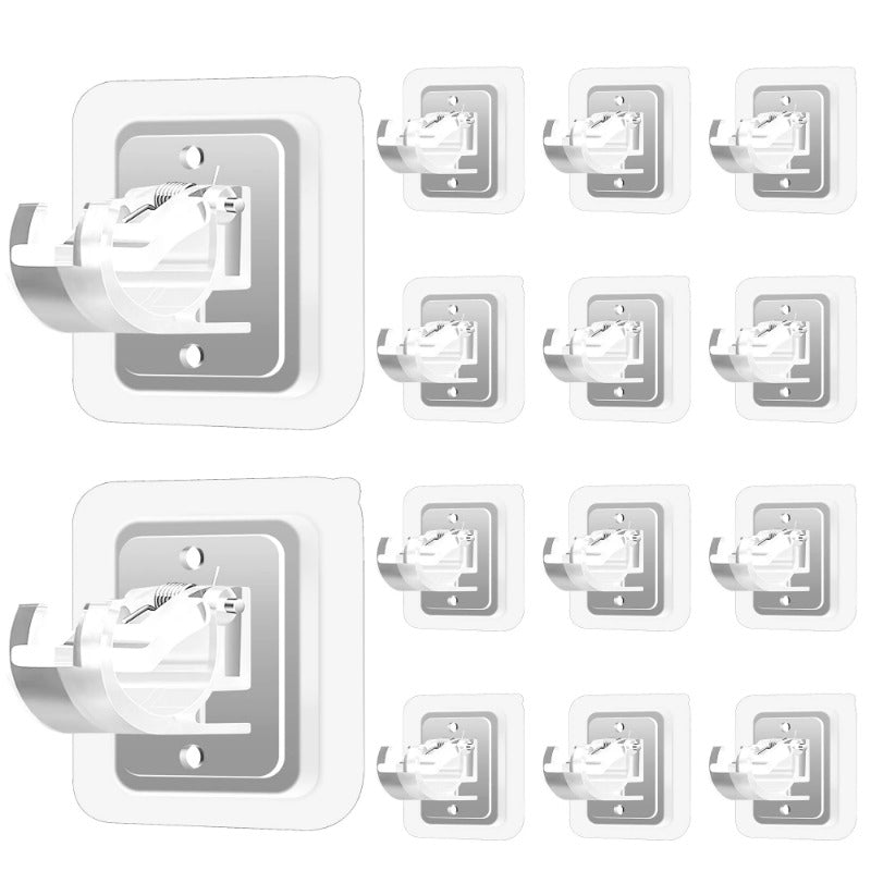 Nail-Free Adjustable Curtain Rod Bracket Holders – Drill-Free & Wall-Safe