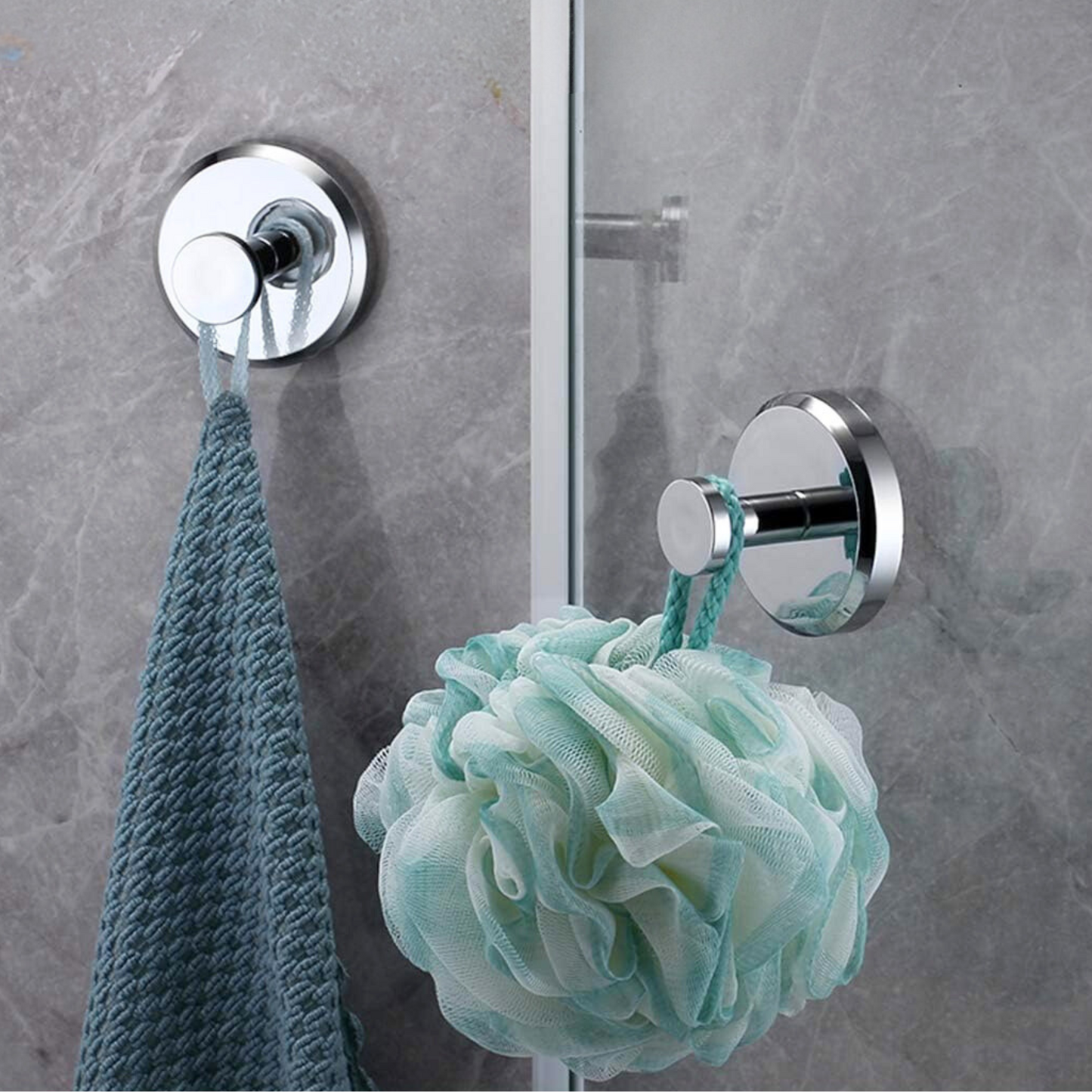 Chrome Suction Hooks (2-Pack)
