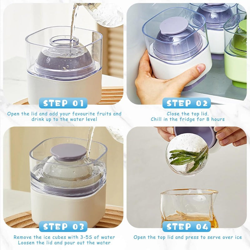 【Buy 2 get 30% off 】CrystalChill Ice Sphere Mold – Perfect Spheres for Pure Flavor