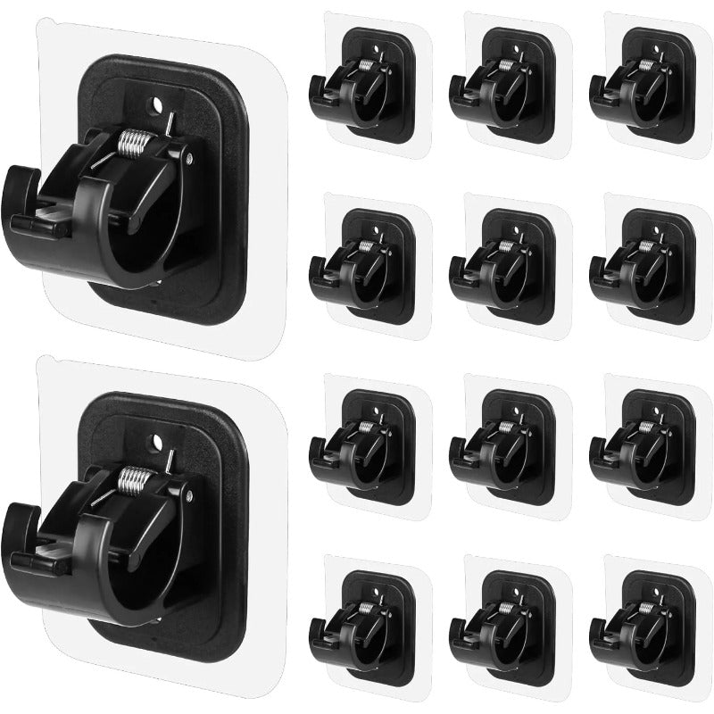 Nail-Free Adjustable Curtain Rod Bracket Holders – Drill-Free & Wall-Safe