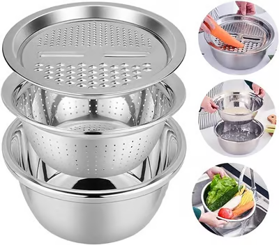 🎁Germany Multifunctional stainless steel basin💥