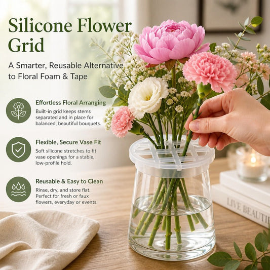 Reusable Silicone Floral Grid
