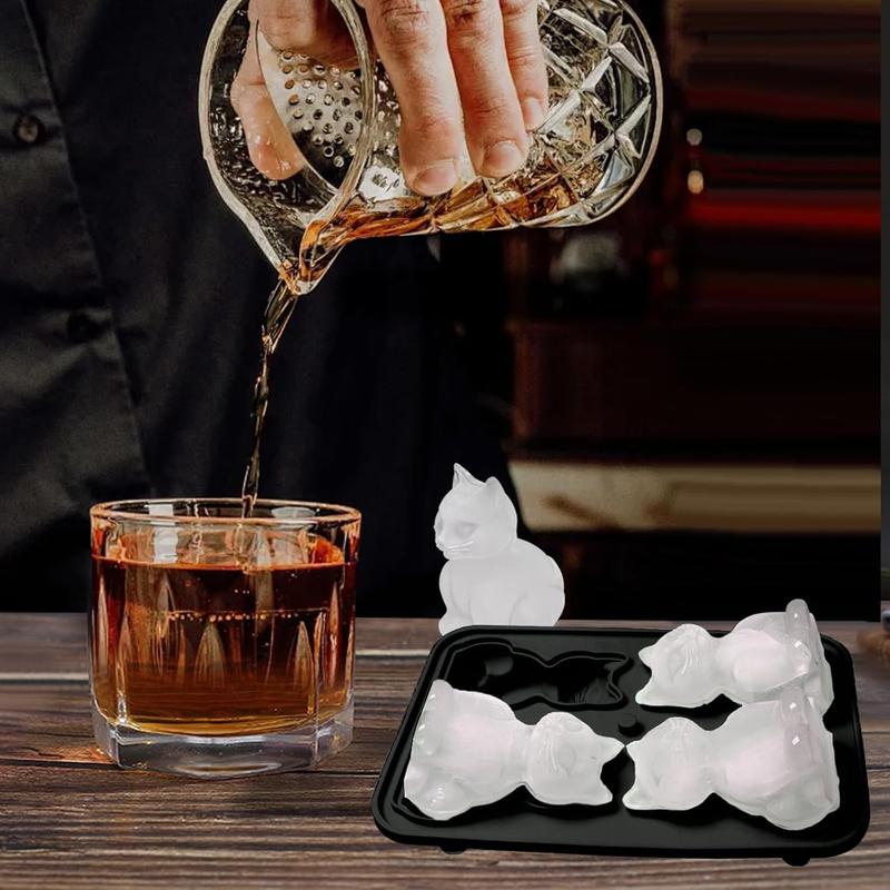 🍹 Must-Have! Cat Ice Cube Mold – Cute & Large Ice Tray for Cocktails