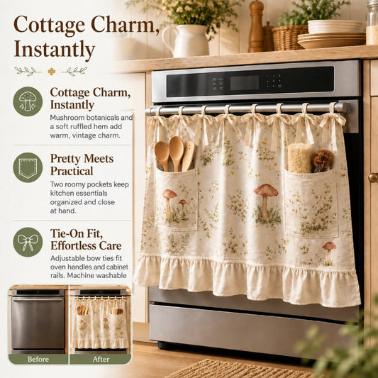 Pocketed Ruffled Kitchen Skirt
