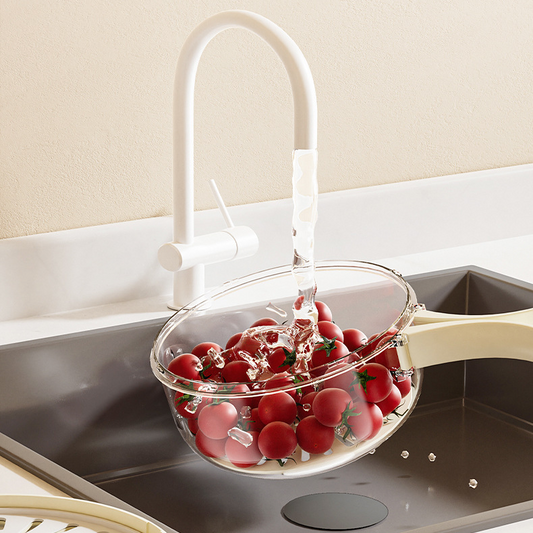 Foldable Quick-Drain Basket with Rotating Lid