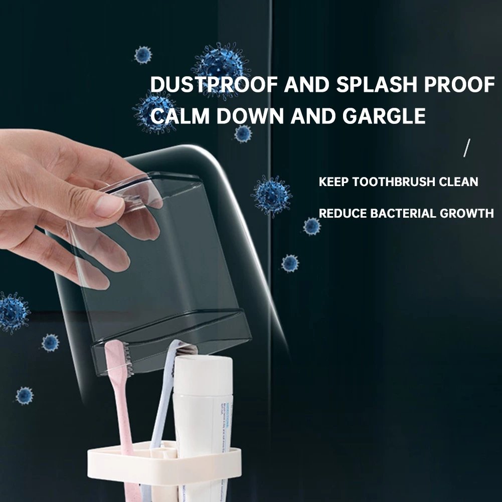 🪥 Stylish Toothbrush Holder with Cover