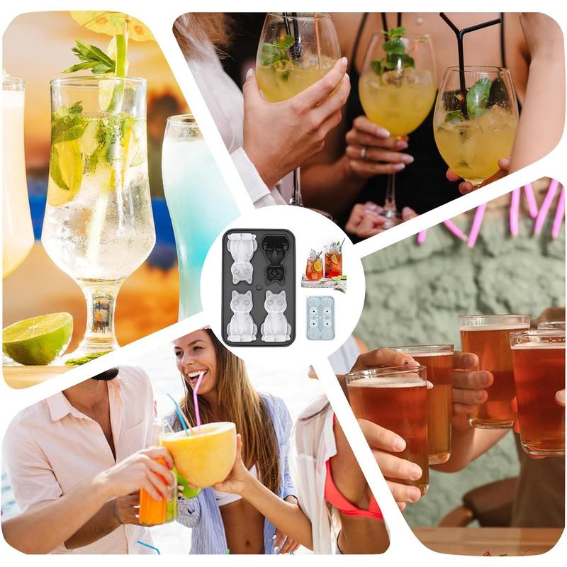 🍹 Must-Have! Cat Ice Cube Mold – Cute & Large Ice Tray for Cocktails