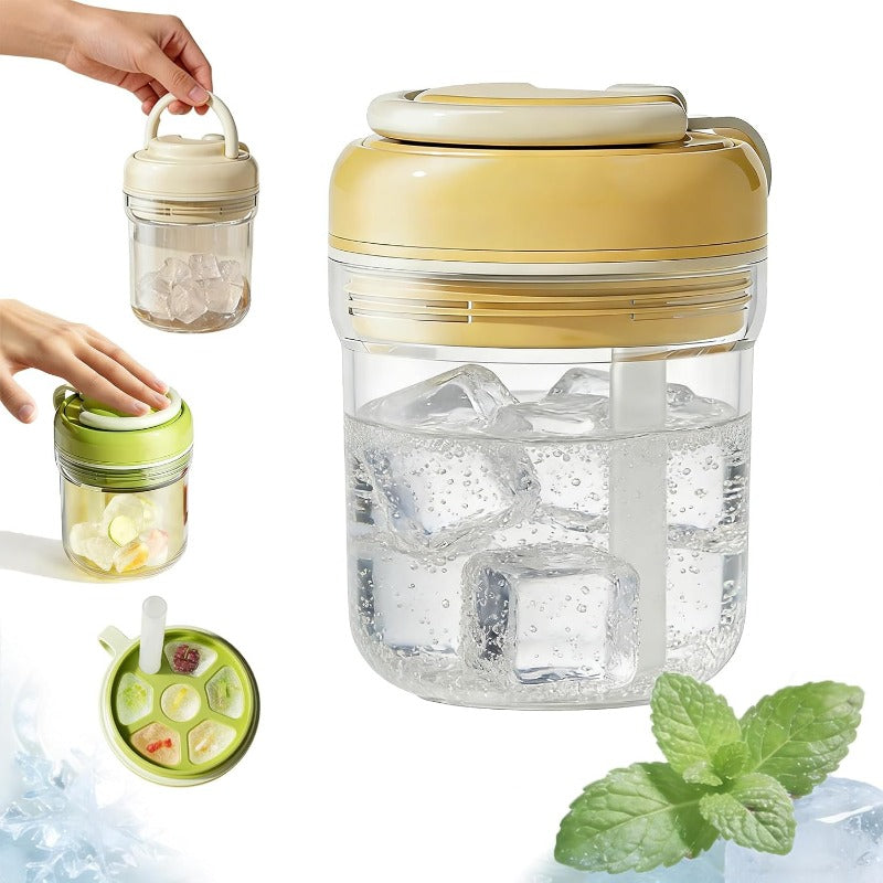 Integrated Push-Action Ice Cup
