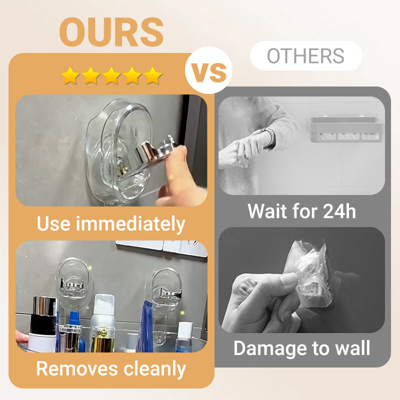 🔥Suction Cup Storage Rack with Drain Hole