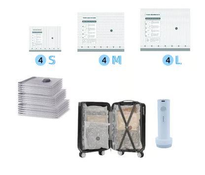 🔥[2025 Upgraded] X7 Cordless Travel Vacuum Bag Set