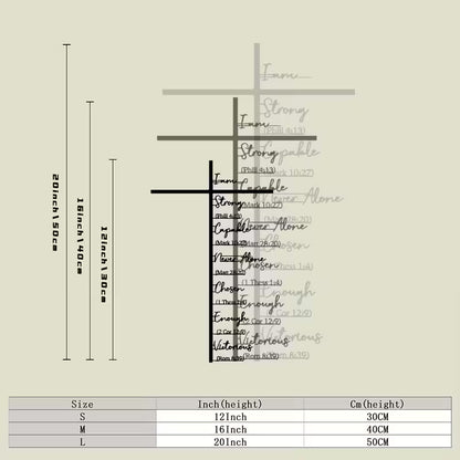 🕊️✝️ Elegant Metal Cross Wall Art – Scripture-Inspired Design for Peaceful Living Spaces 🌸