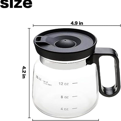 16 Oz Glass Coffee Mug – Coffee Pot Style