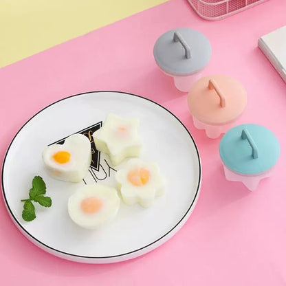Breakfast Boiled Egg Mold - Set of 4 with Brush