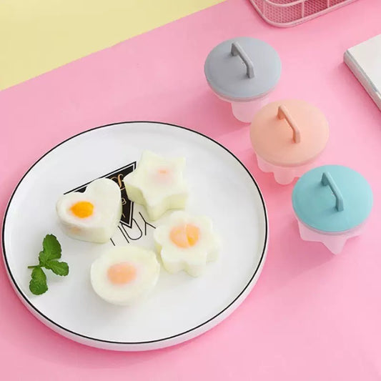 Breakfast Boiled Egg Mold - Set of 4 with Brush