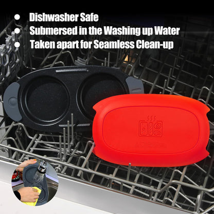 Quick-Heat Microwave Egg Cooker|Poacher|fryer-Multi-Use microwave egg maker for Breakfast Sandwiches