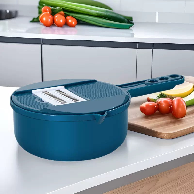 Vegetable Choppers with Drain Basket | 9 in 1 Vegetable Slicer Blades (1 Set)