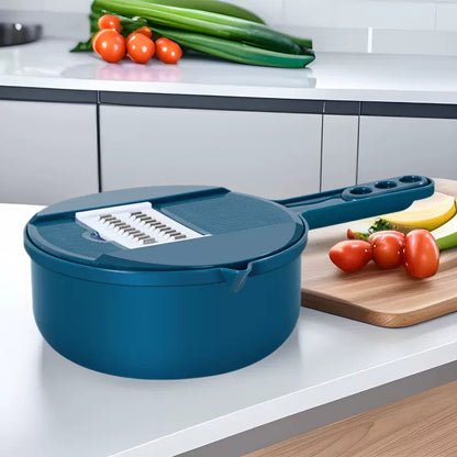 Vegetable Choppers with Drain Basket | 9 in 1 Vegetable Slicer Blades (1 Set)