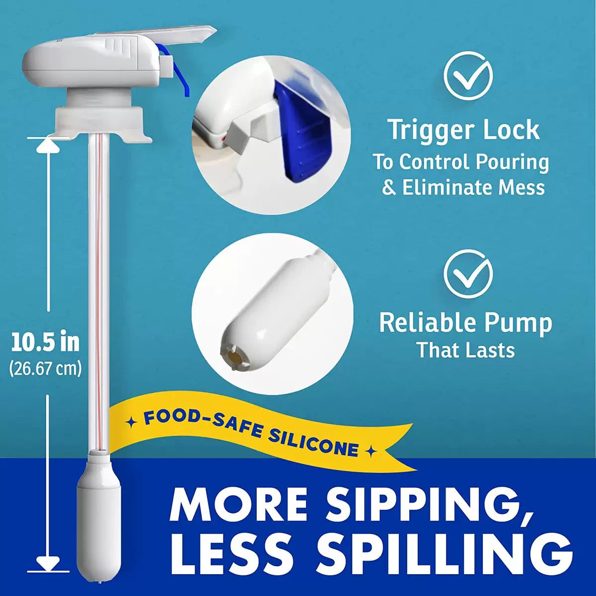 The Magic Tap Automatic Drink Dispenser - Hands-Free Beverage Dispenser for Fridge - Perfect for Milk, Juice