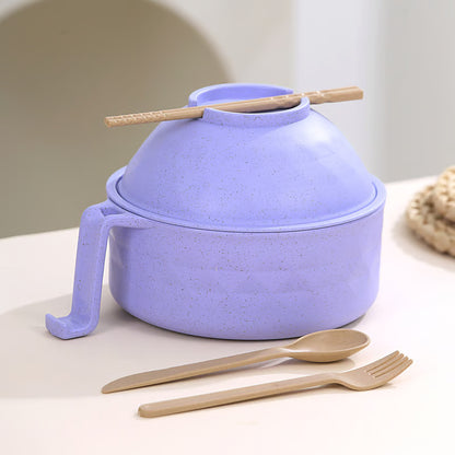 Ramen Bowl Set, 1/2 Counts Microwave Safe Instant Noodle Bowl & Tableware Kit, Durable Matching Lunch Box For Student and Office Workers