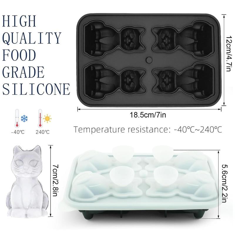 🍹 Must-Have! Cat Ice Cube Mold – Cute & Large Ice Tray for Cocktails