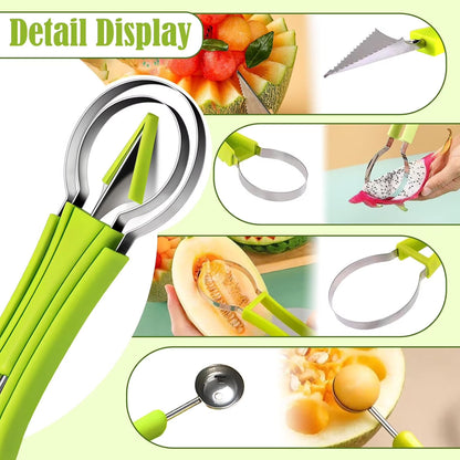 Melon Baller Scoop Set,4 In 1 fruit cutters shapes