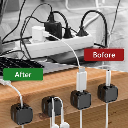 Magnetic Cord Organizer, Easy Secure Adhesive Cable Management