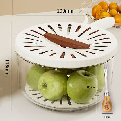 Foldable Quick-Drain Basket with Rotating Lid