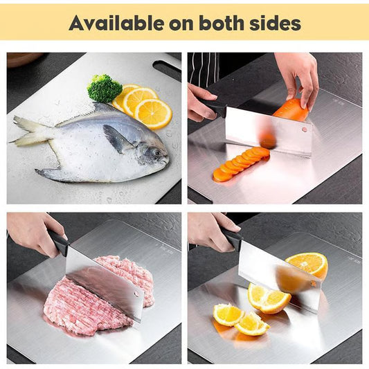 🔥Stainless Steel Double Sided Chopping Board,Best Gifts