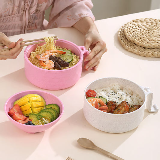 Ramen Bowl Set, 1/2 Counts Microwave Safe Instant Noodle Bowl & Tableware Kit, Durable Matching Lunch Box For Student and Office Workers