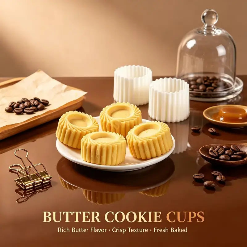 2 Counts Sunflower‑Patterned Round Hand‑Press Mooncake Mold, French‑Style Lace Pastry Mold 🍪