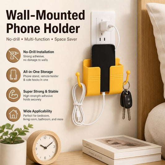 No-Drill Wall Phone Holder