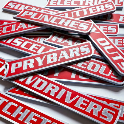 🌟12 Pack of Magnetic Toolbox Labels🔩