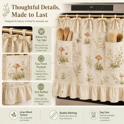 Pocketed Ruffled Kitchen Skirt