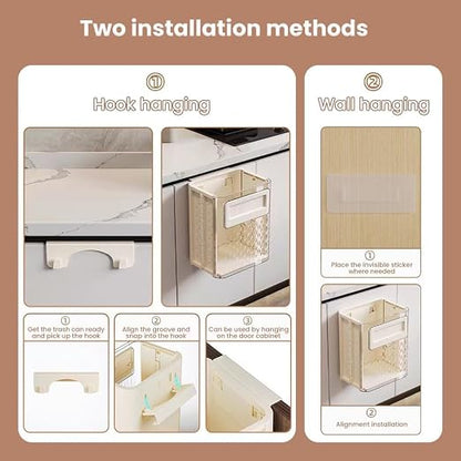 Foldable Transparent Rectangular Kitchen Trash
