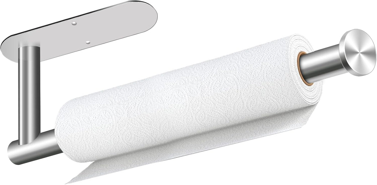 No-Drill Under-Cabinet Paper Towel Holder