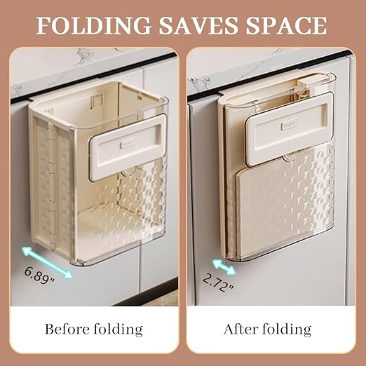 Foldable Transparent Rectangular Kitchen Trash