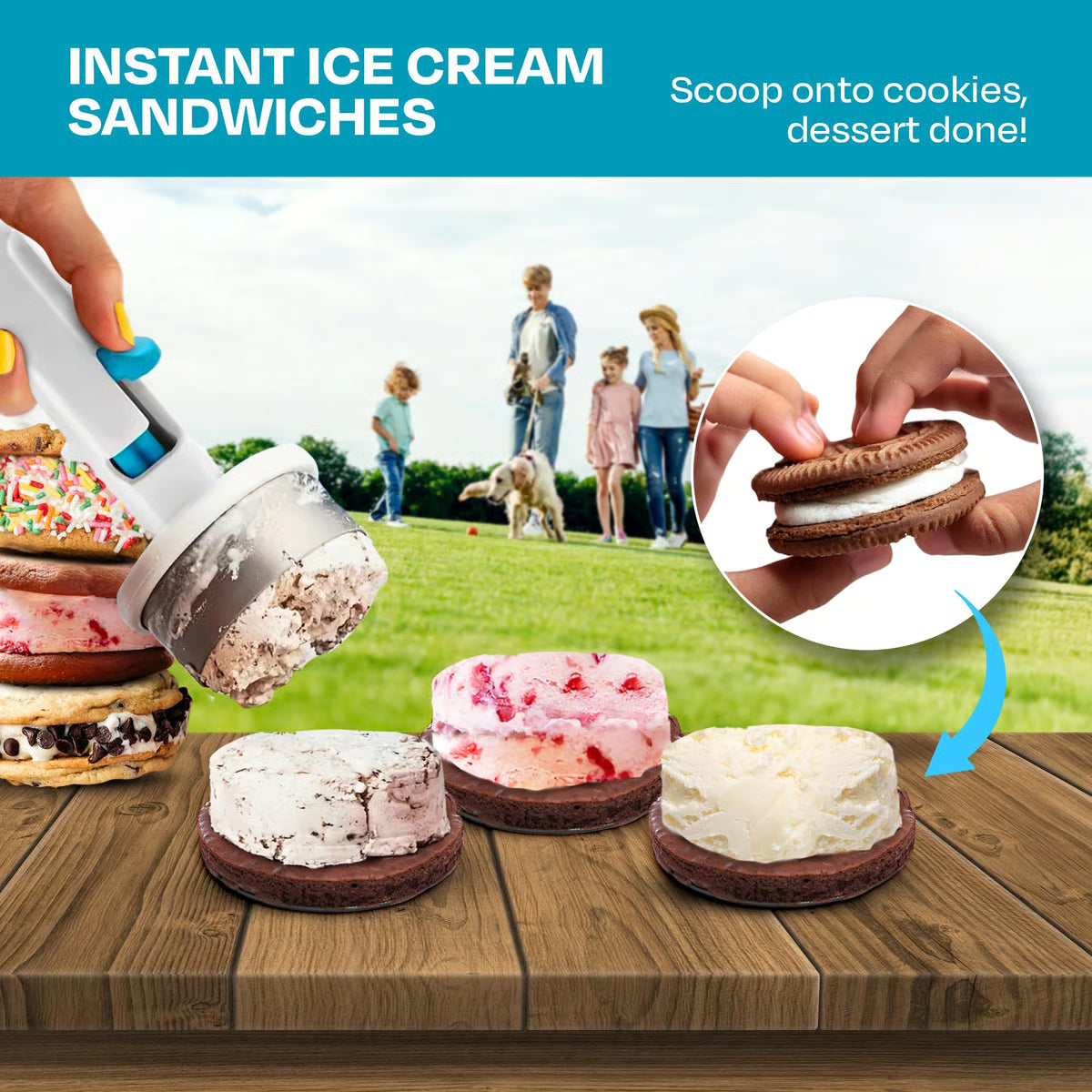Easy Release Sandwich Ice Cream Cookie Scoop
