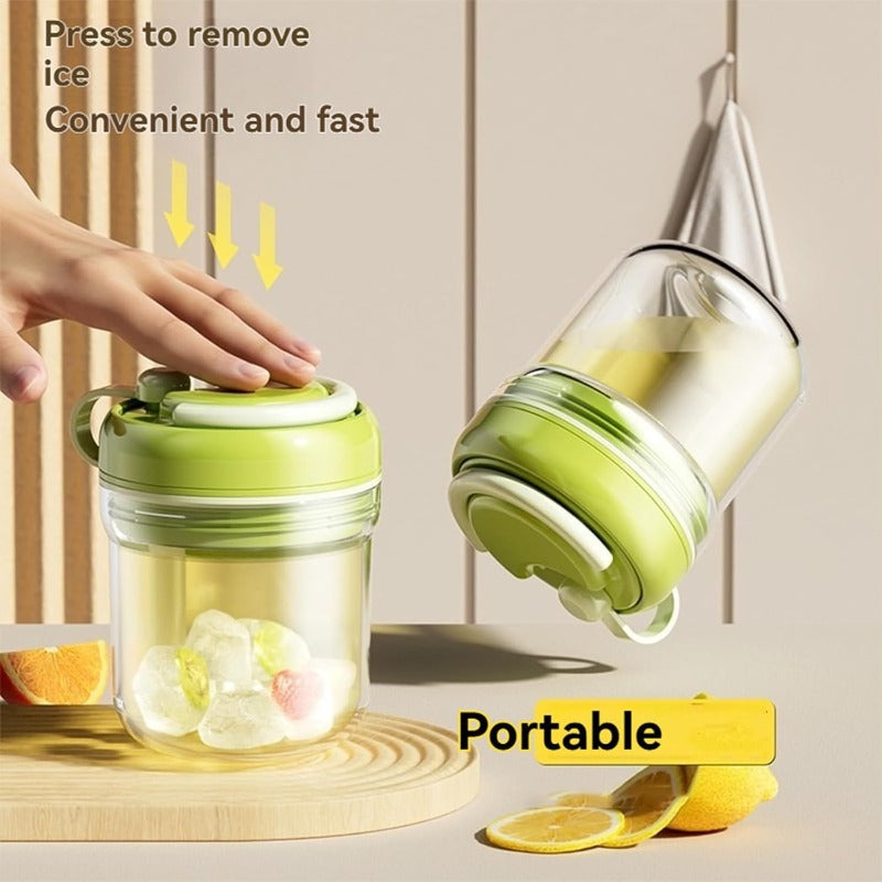 Integrated Push-Action Ice Cup
