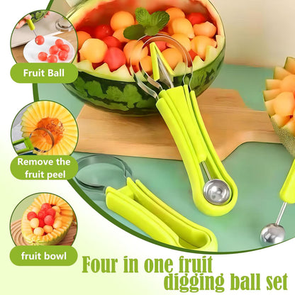 Melon Baller Scoop Set,4 In 1 fruit cutters shapes