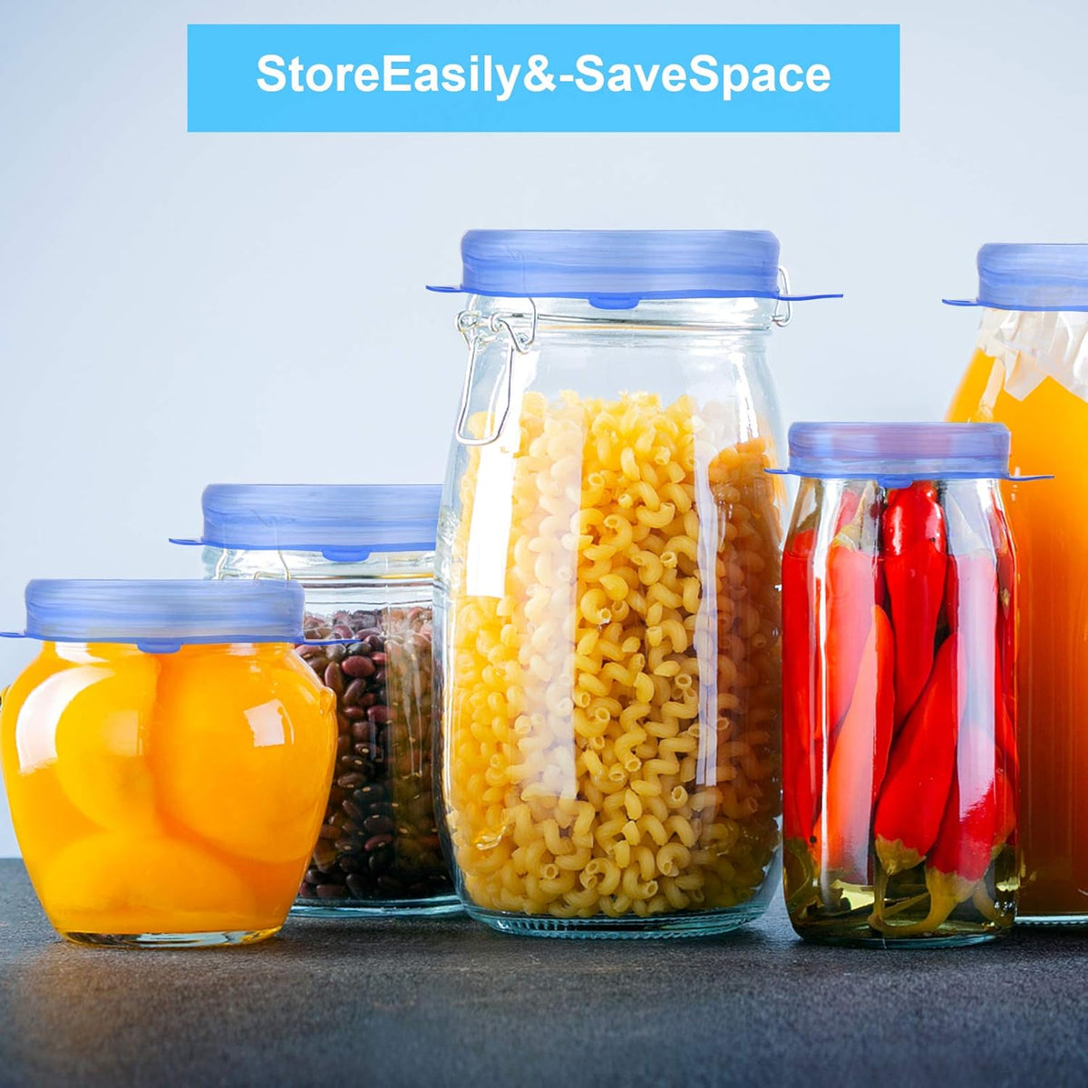 Reusable Silicone Stretch Lids – 6 Piece Set