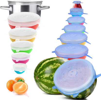 Reusable Silicone Stretch Lids – 6 Piece Set