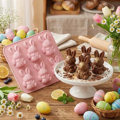 🐮6‐Cavity Mini Highland Cow Ice Cube & Dessert Mold 🧊🍪 Cute 3D Ice for Drinks, Parties & Gifts💕