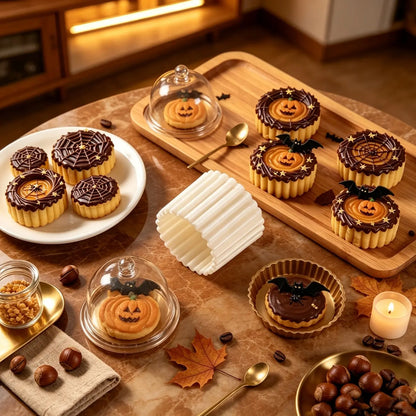 2 Counts Sunflower‑Patterned Round Hand‑Press Mooncake Mold, French‑Style Lace Pastry Mold 🍪
