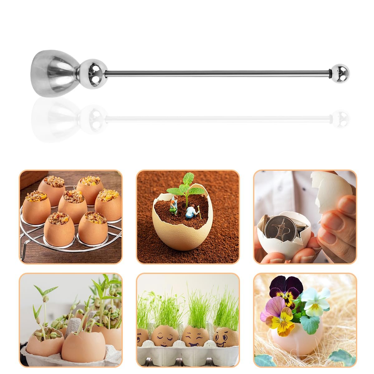 Stainless Steel Egg Cracker Tool