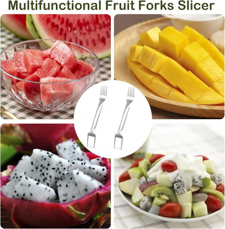🍉 Effortless Fruit Prep-49% OFF-✨ 2-in-1 Fruit Cutter & Fork – For Quick and Easy Fruit Serving! 🍓