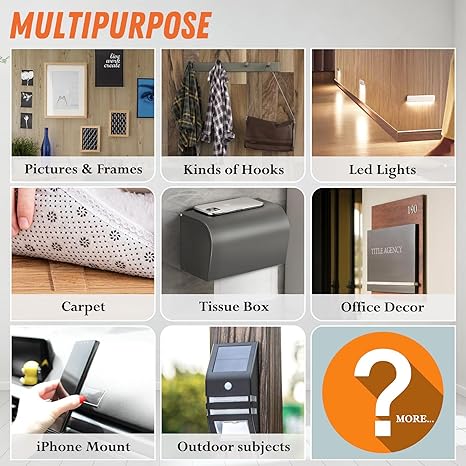 Extra Large Double Sided Tape, Clear & Tough Nano Tape, Multipurpose Mounting Tape