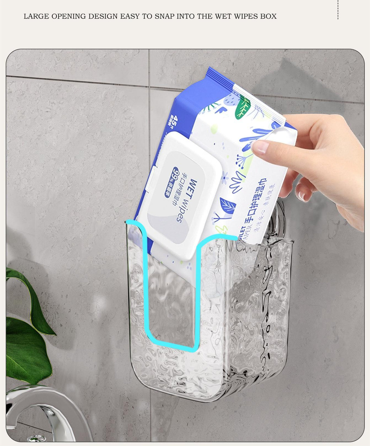 Multifunctional anti-glue glacier pattern tissue box